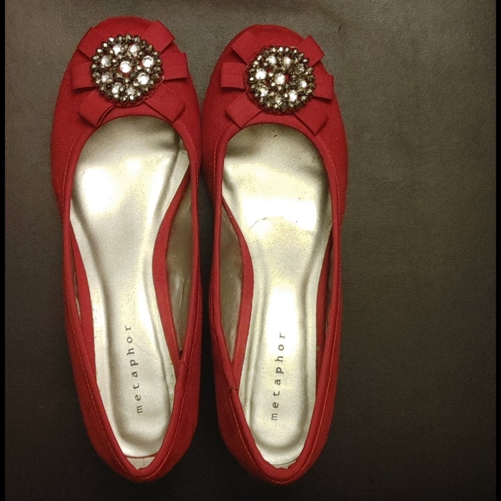 Women's Red Loafers